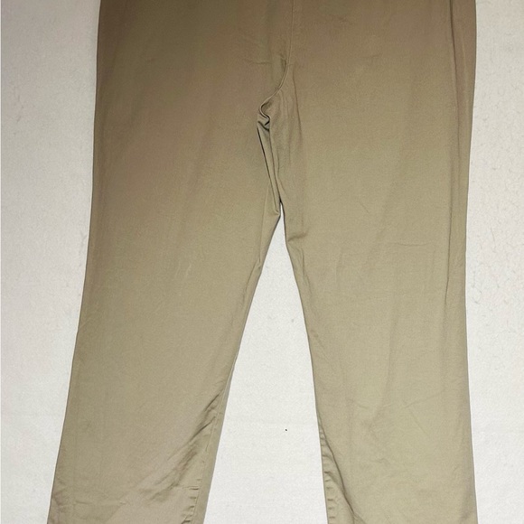 Khakis & Co Women's Pants Size 14 Cream Cotton Flexible Waist Tummy Slimming - Picture 5 of 6